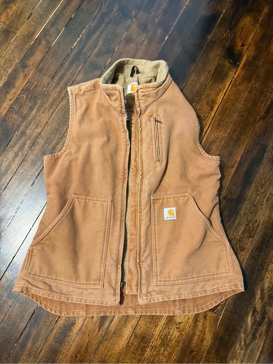 Carhartt Jackets & Blazers - Carhartt Tan Brown Canvas Insulated Work Vest